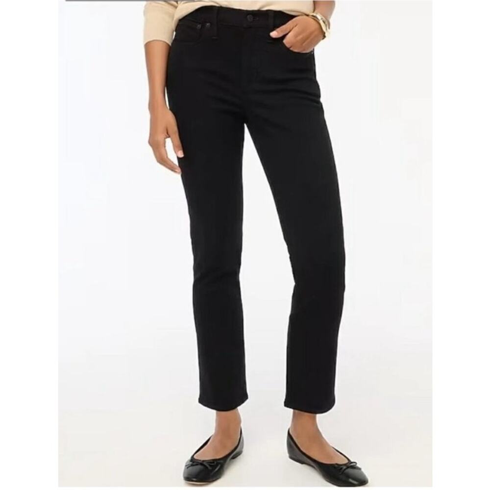 NWT J.Crew Essential Straight All-Day Stretch‎ Jeans in Black Size 27T